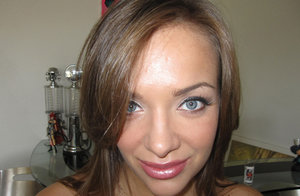 1 dark haired female tortures another during lezdom play in concrete cellar